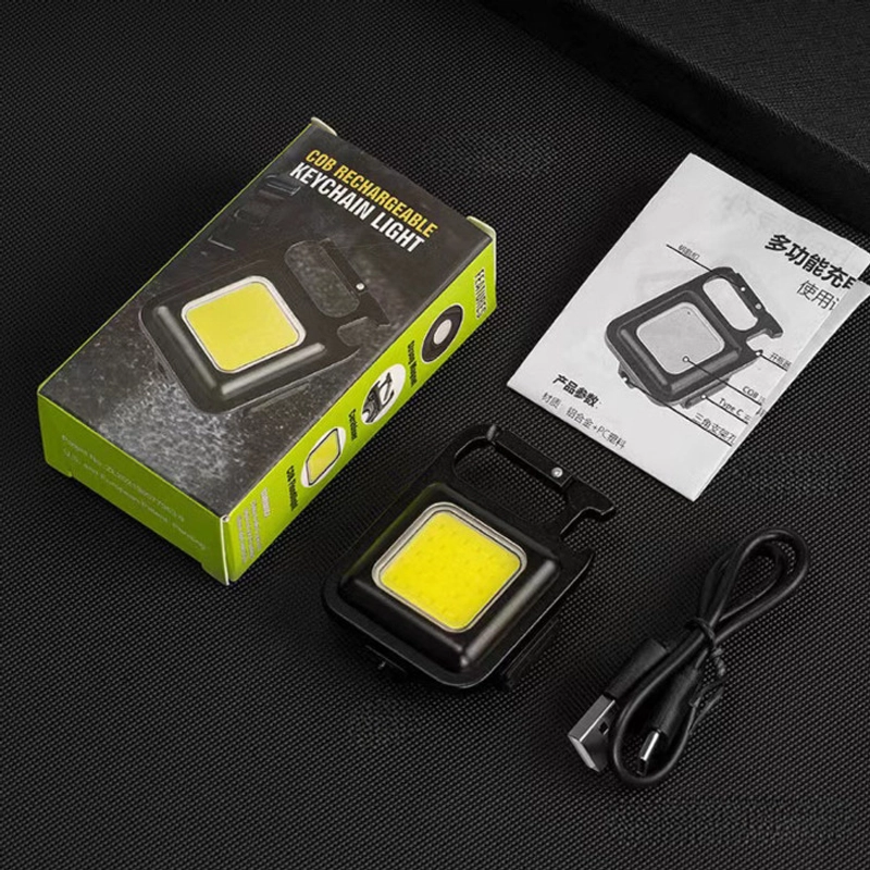 Product image KAHASIL - Lampu Senter LED COB Portable USB Gantungan Kunci Mini Kecil Keychain Camping KMJ204 BAHAN PLASTIK all variant